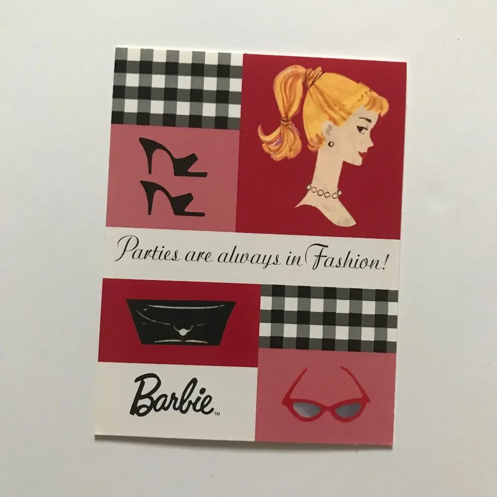 Barbie Invitation Cards Hallmark 2003 Retro New